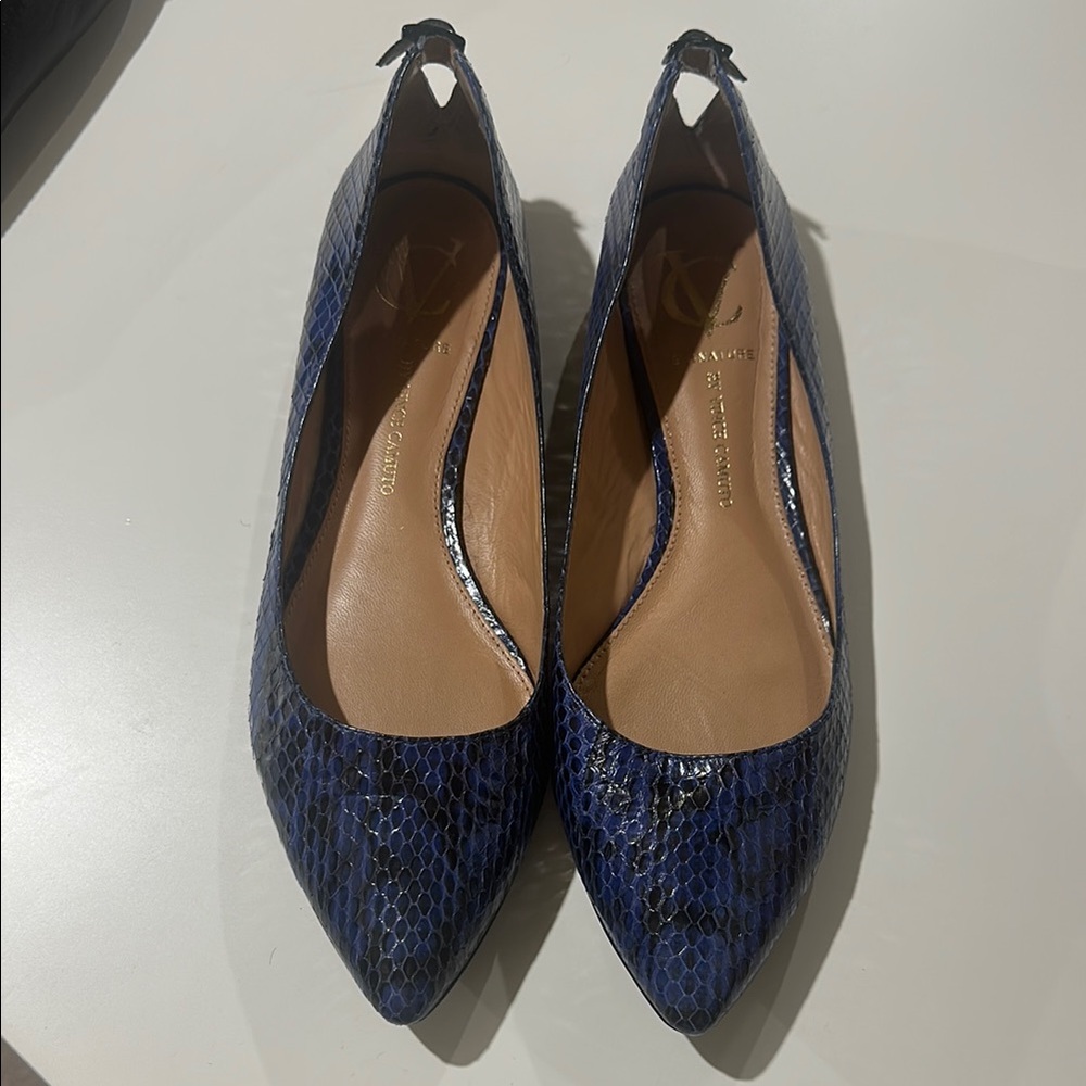 Vince Camuto Signature Blue Snakeskin Women's Shoes